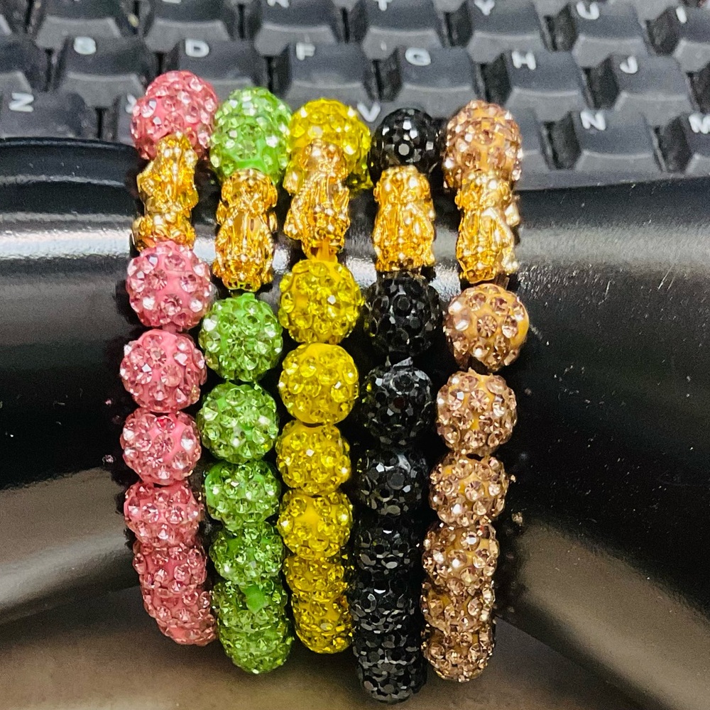 18K Gold PIXIU Beaded Bracelets $80 each